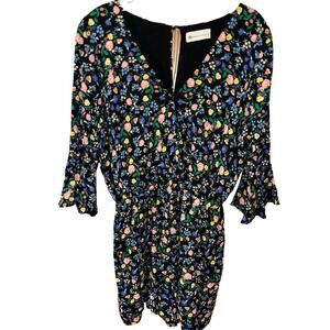 The Impeccable Pig women’s floral 3/4 sleeve romper (size medium)